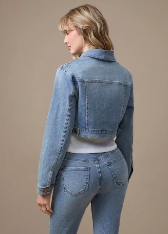 Голубая демисезонная куртка SHEIN