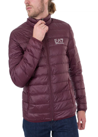 Бордовая зимняя куртка ARMANI EA7