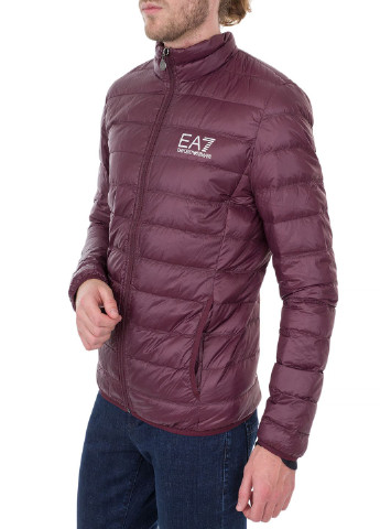 Бордовая зимняя куртка ARMANI EA7