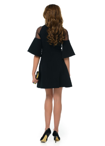 Чорна коктейльна сукня коротка Arefeva однотонна