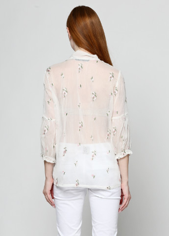 Белая демисезонная блуза с длинным рукавом Silvian Heach