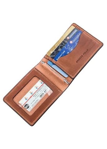 Кожаный зажим для купюр 8х11х1 см Grande Pelle (253173860)