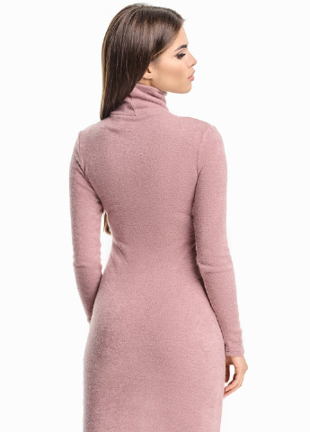 Светло-розовое кэжуал платье Le Bourdon однотонное