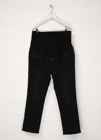 Джинсы для беременных H&M однотонні чорні джинсові