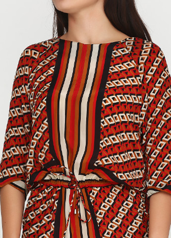 Комбинированное кэжуал платье Karen by Simonsen с геометрическим узором