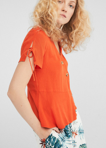 Оранжевая летняя блуза Springfield