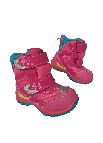 Детские малиновые зимние кэжуал ботинки светоотражающие детали для девочки