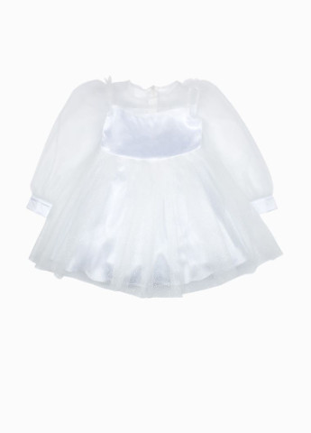 Біла ошатне плаття з пишною спідницею і паєточним бантом біле Yumster (252517703)