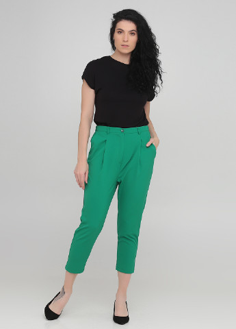 Зеленые кэжуал демисезонные галифе, укороченные брюки Berna