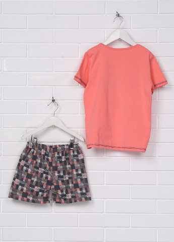 Персиковая всесезон пижама (футболка, шорты) футболка + шорты Nicoletta