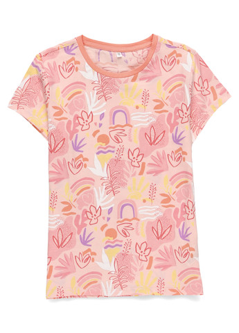 Розовый летний комплект (футболка (3 шт.), шорти (3 шт.)) C&A