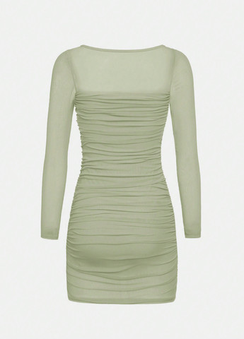 Фисташковое платье SHEIN (342382072)