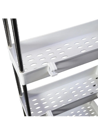 Етажерка полиця прямокутна з коліщатками складана для ванної для кухні 40x12,5x90 см (473201-Prob) Unbranded (254083593)