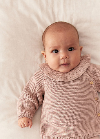 Пудровый демисезонный костюм (джемпер, брюки) брючный H&M