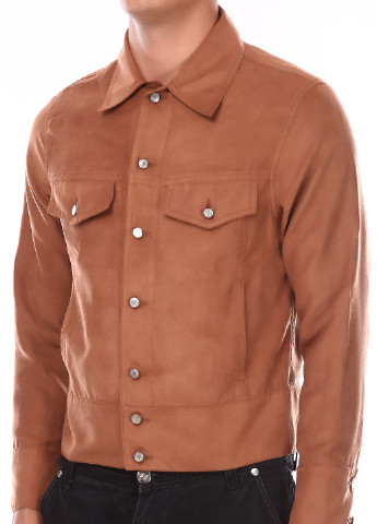 Пиджак Flash с коротким рукавом однотонный светло-коричневый кэжуал