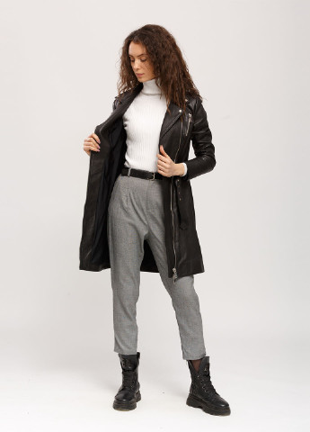 Плащ шкіряний NEBRASKA на блискавці демісезон (212556985)