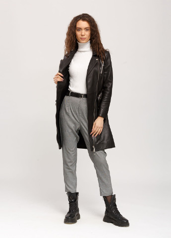 Плащ шкіряний NEBRASKA на блискавці демісезон (212556985)