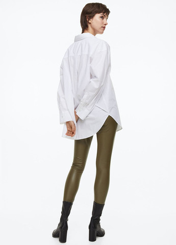 Хаки зимние леггинсы H&M