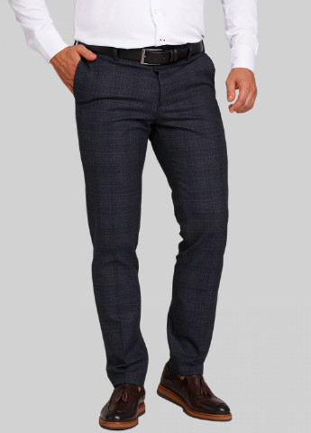 Темно-серые классические демисезонные прямые брюки Trend Collection