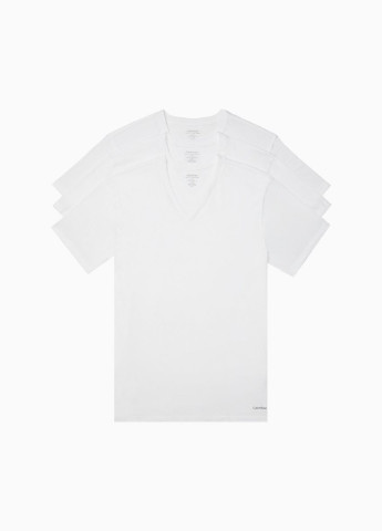 Белая футболка (3 шт.) с коротким рукавом Calvin Klein