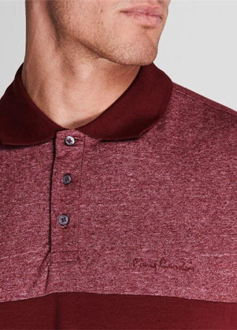 Бордовая футболка-поло для мужчин Pierre Cardin меланжевая