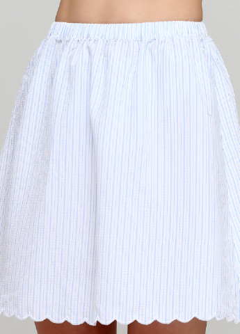 Голубая кэжуал в полоску юбка H&M клешированная