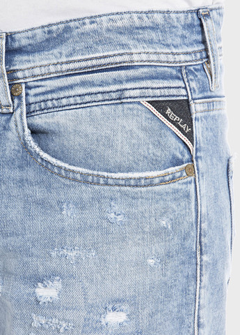 Голубые демисезонные бойфренды джинсы Replay