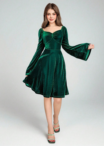 Темно-зелена сукня SHEIN (342382508)