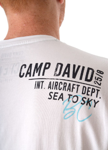 Белая футболка чоловіча Camp David