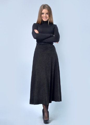 Черная кэжуал однотонная юбка Lila Kass клешированная