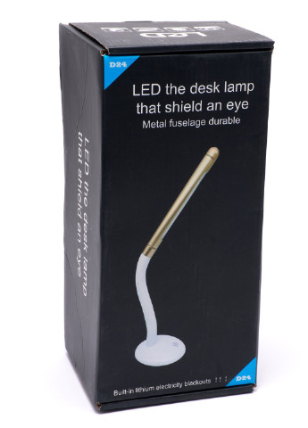 Настільна лампа світлодіодна акумуляторна лампа на гнучкій ніжці D-24 від мережі та акумулятора біло-блакитна Led (256550753)