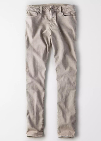 Светло-бежевые демисезонные скинни джинсы American Eagle