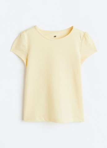 Светло-желтая летняя футболка H&M