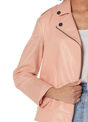 Розовая демисезонная куртка косуха Armani Exchange