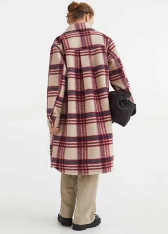 Комбинированное демисезонное Пальто пальто-рубашка H&M