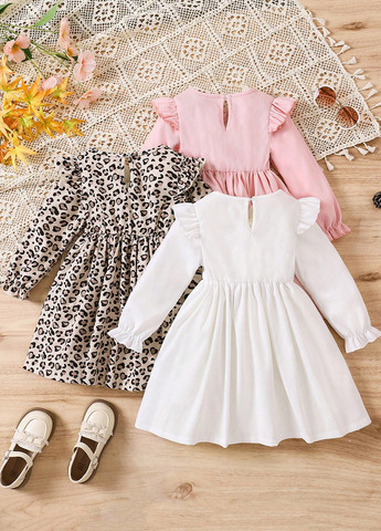 Комбинированное платье (3 шт.) SHEIN (342411778)