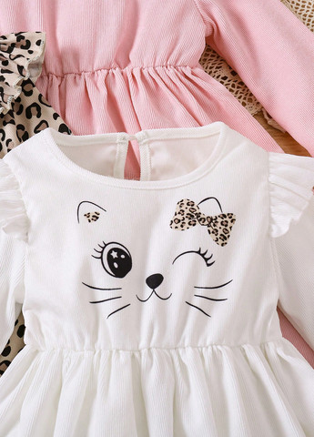 Комбинированное платье (3 шт.) SHEIN (342411778)