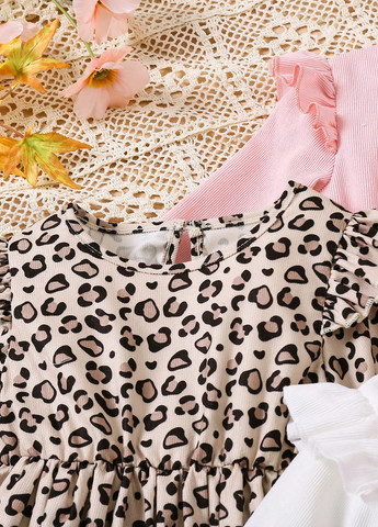 Комбинированное платье (3 шт.) SHEIN (342411778)