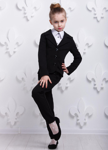 Чорний демісезонний костюм (жакет, брюки) брючний Sofia Shelest