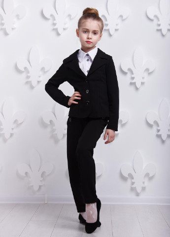 Черный демисезонный костюм (жакет, брюки) брючный Sofia Shelest