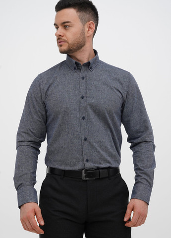 Серая кэжуал рубашка меланж Trend Collection
