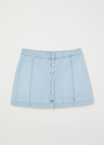 Голубая джинсовая юбка H&M мини