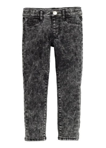 Серые демисезонные джеггинсы H&M