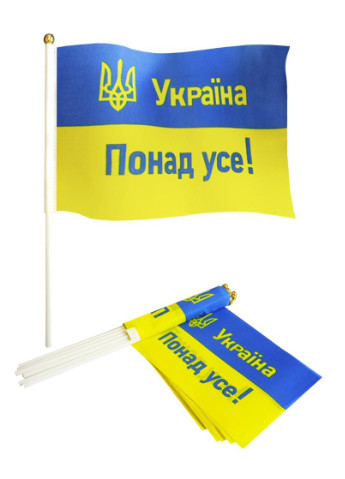 Прапор України на палочці з присоскою, розмір 14*21 см 0073 Martel (254149038)