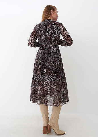 Комбинированное кэжуал платье Mohito леопардовый