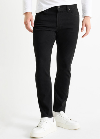 Темно-серые кэжуал демисезонные прямые брюки C&A