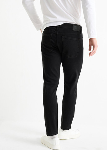 Темно-серые кэжуал демисезонные прямые брюки C&A