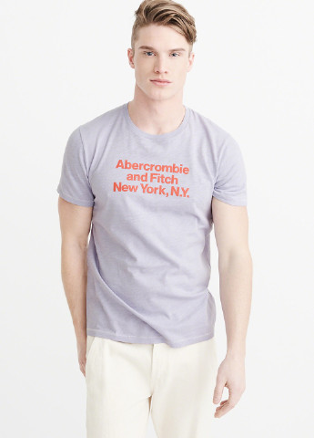 Сиреневая футболка Abercrombie & Fitch
