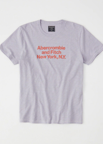Сиреневая футболка Abercrombie & Fitch