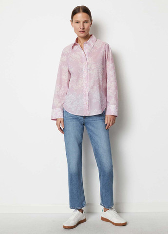 Светло-розовая кэжуал рубашка с цветами Marc O'Polo